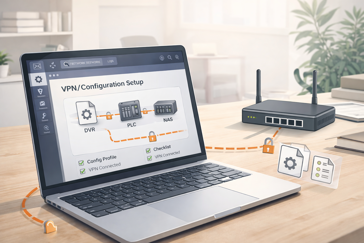 Configurazione del servizio su dispositivo di rete