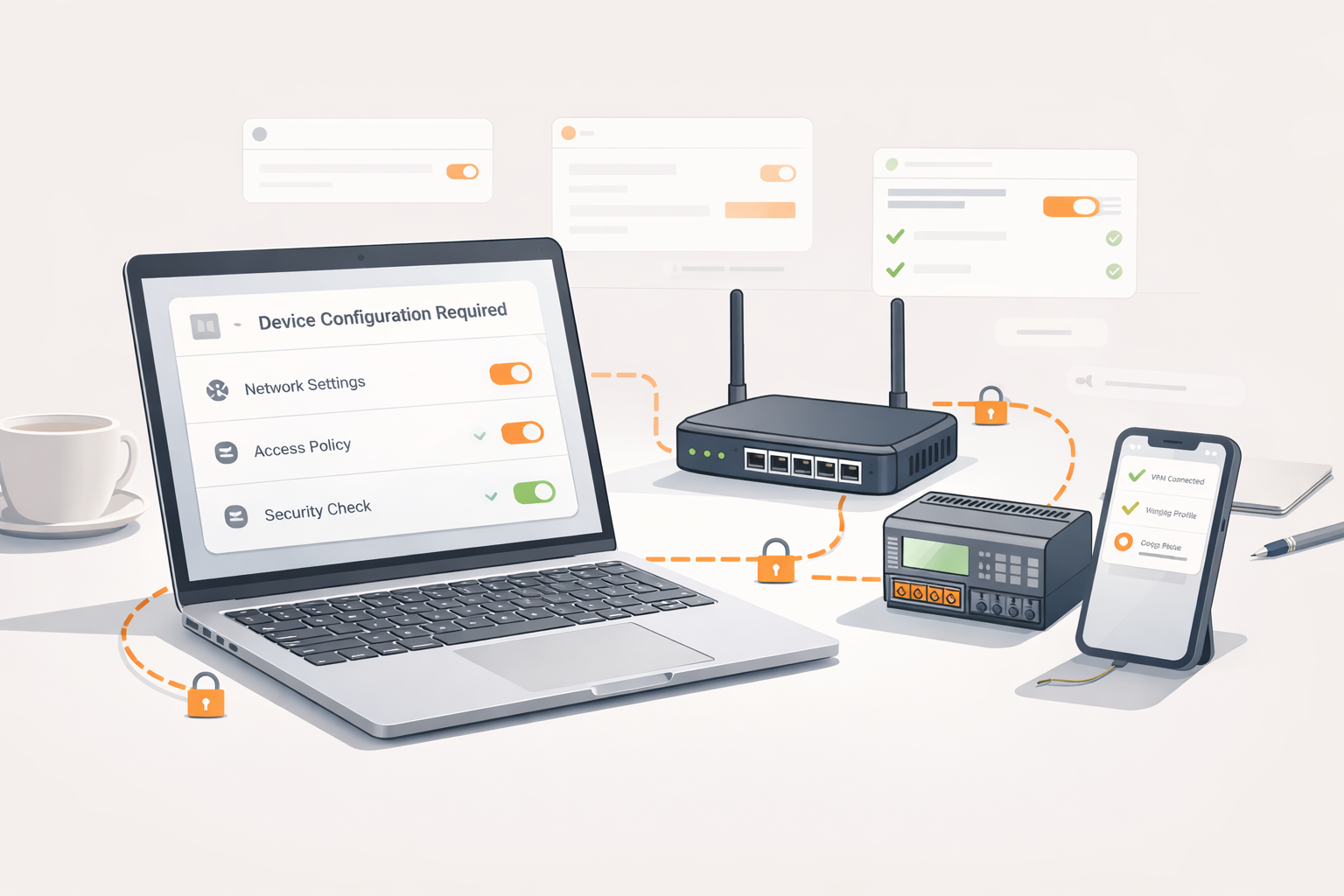 Configurazione del servizio su dispositivo di rete